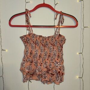 Forever 21 tie straps crop top, size S